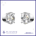Oval Cut Lab Diamond Stud Earrings Screw Back Solitaire Fine Jewelry Gift