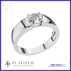 Round Diamond Solitaire Engagement Ring for Men