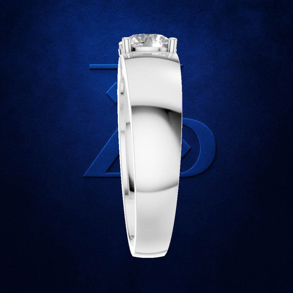 Round Diamond Solitaire Engagement Ring for Men