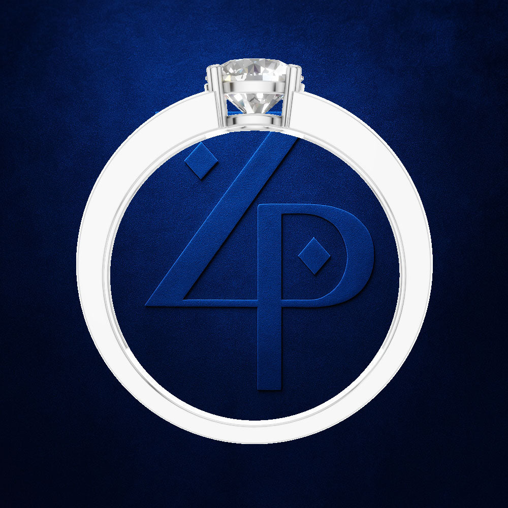 Round Diamond Solitaire Engagement Ring for Men