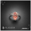 2.5 Carat Pear Cut Fancy Pink Lab Grown Diamond Engagement Ring
