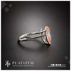 2.5 Carat Pear Cut Fancy Pink Lab Grown Diamond Engagement Ring