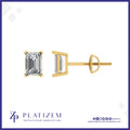 Nearly Two Carat Emerald Cut Diamond Studs for Women