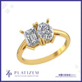 Emerald and Oval Diamond Toi et Moi Ring Design