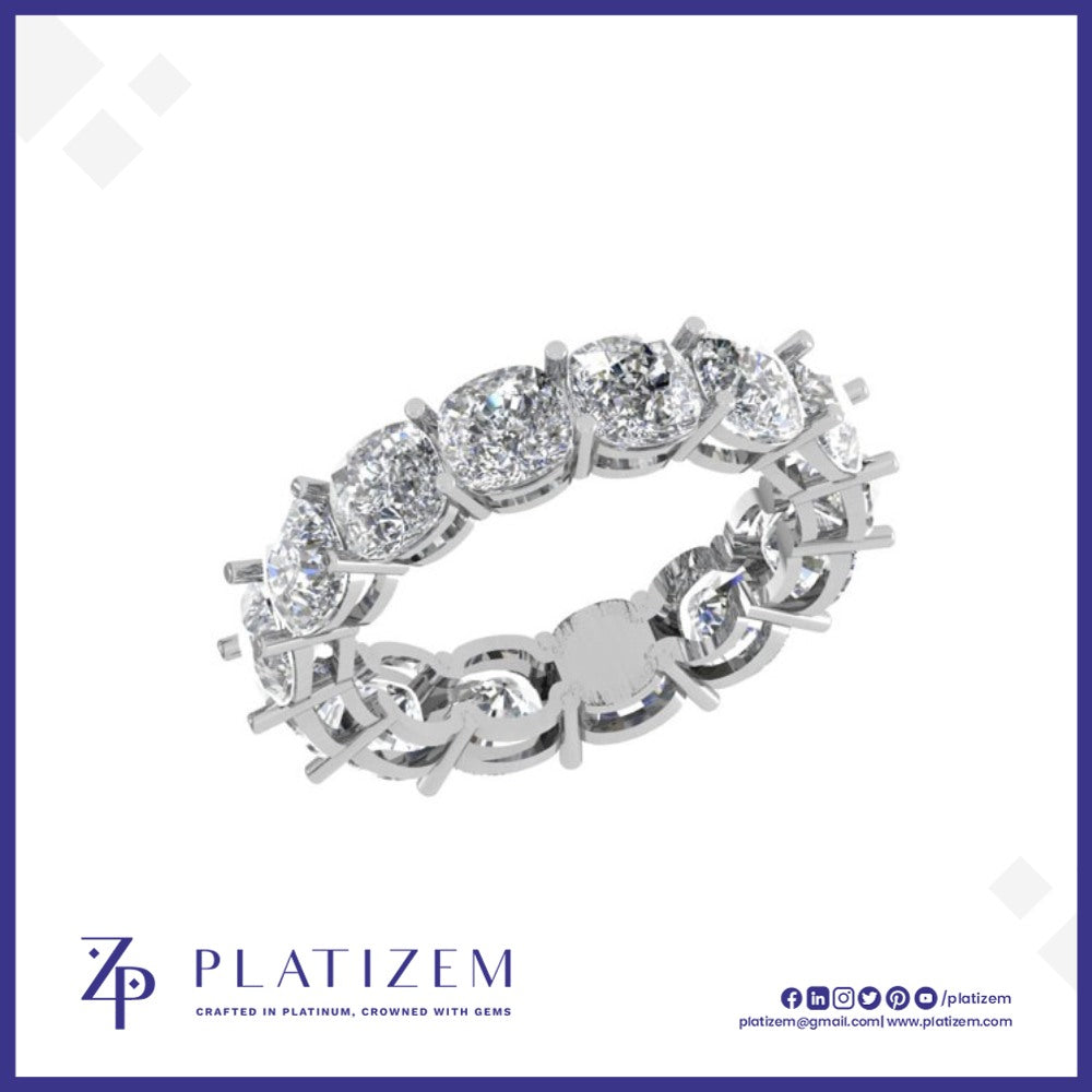 Cushion Cut Diamond Full Eternity Band