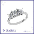 Bold Cushion Cut Diamond Trilogy Ring