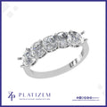 Cushion Cut Five Stone Lab Diamond Band Ring