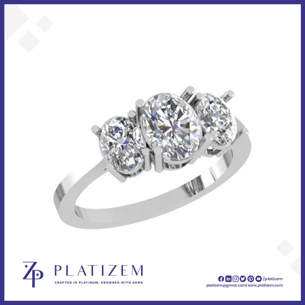 Graduated Oval Trilogy Diamond Ring