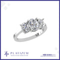 Trilogy Ring with Graduated Oval Diamonds