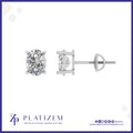 Oval Cut Diamond Stud Earrings Set with an Elongated Silhouette