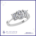 Graduated Oval Diamond Trilogy Ring