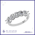 Five Round Diamonds Growing Slightly Larger Toward the Center Stone