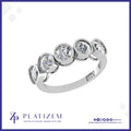 Bezel Set Five Stone Diamond Band Ring