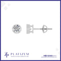 Round Diamond Studs with Bezel Setting