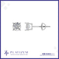 Round Diamond Studs Sparkling in a Timeless Four Prong Mount