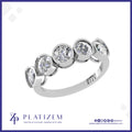 Bezel Set Round Diamond Five Stone Band