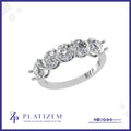 9kt Gold Five Stone Round Diamond Ring for Women