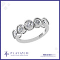 Five Stone Bezel Set Diamond Band Ring