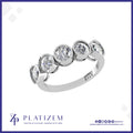 9kt Gold Bezel Set Round Diamond Five Stone Ring for Women