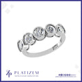 Bezel Set Round Lab Grown Diamond Five Stone Ring for Women