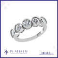 Bezel Set Round Diamond Five Stone Ring for Women