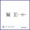 1.8 Carat Asscher Cut Lab Grown Diamond Studs for Women