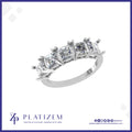 Five Stone Asscher Cut Lab Diamond Ring for Women