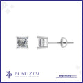 Asscher Cut Diamond Studs for Women