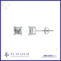 1.8 Carat Asscher Cut Diamond Stud Earrings for Women