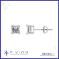 1.8 Carat Asscher Cut Diamond With Gold Studs for Women