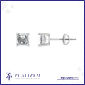 Asscher Cut Diamond Stud Earrings for Women