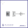 1.8 Carat Emerald Cut Diamond Studs for Women