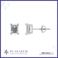 Statement Size Emerald Cut Diamond Studs with Secure Screw Back Posts