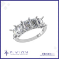 Five Stone Emerald Cut Diamond Ring for Women