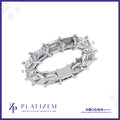 Prong Set Emerald Cut Eternity Ring for Women
