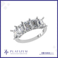 Five Stone Emerald Cut Diamond Band for Women