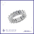 Emerald Cut Diamond Eternity Band for Women