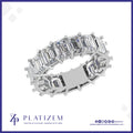 Emerald Cut Diamond Full Eternity Band Wrapping Completely Around