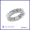Emerald Cut Diamonds Trace the Full Circumference in One Steady Line