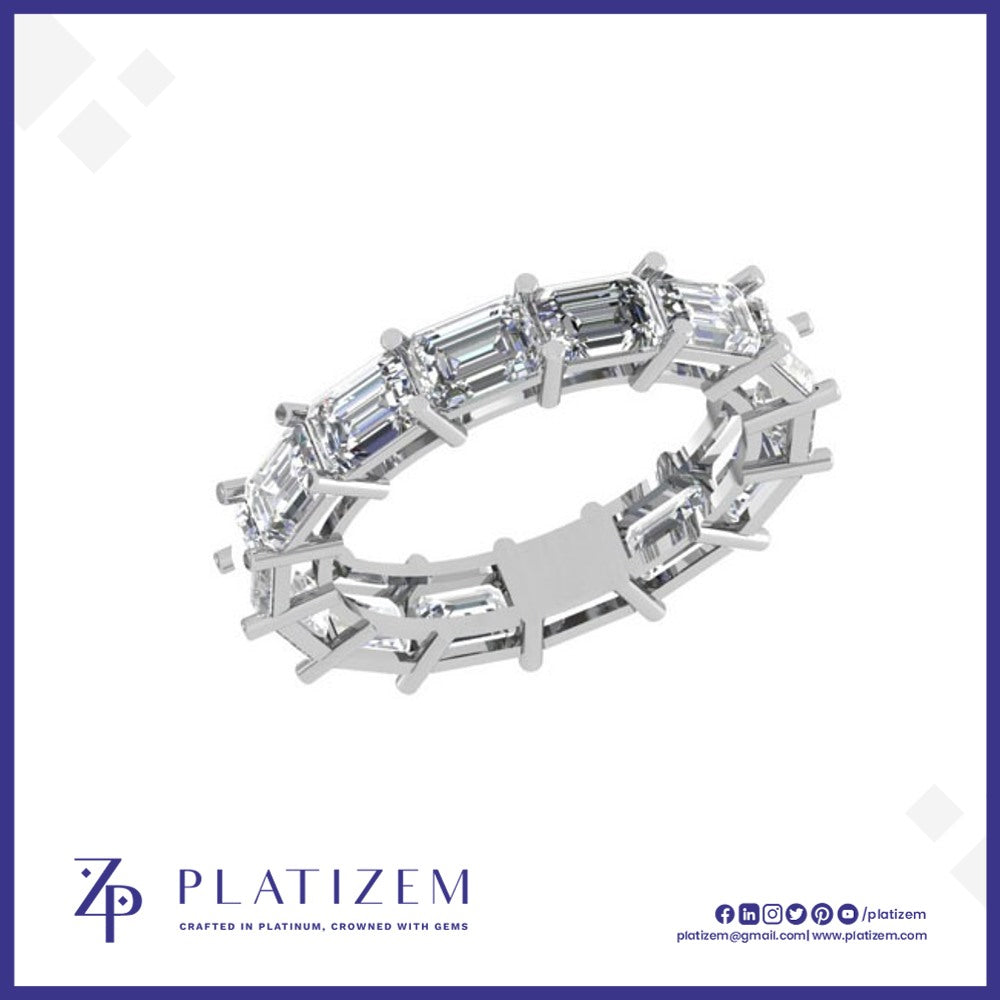 Emerald Cut Eternity Diamond Ring Band