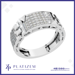 Lab Created Diamond Pave Wedding Band