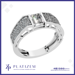 1 Carat Emerald Cut Lab Created Diamond Ring