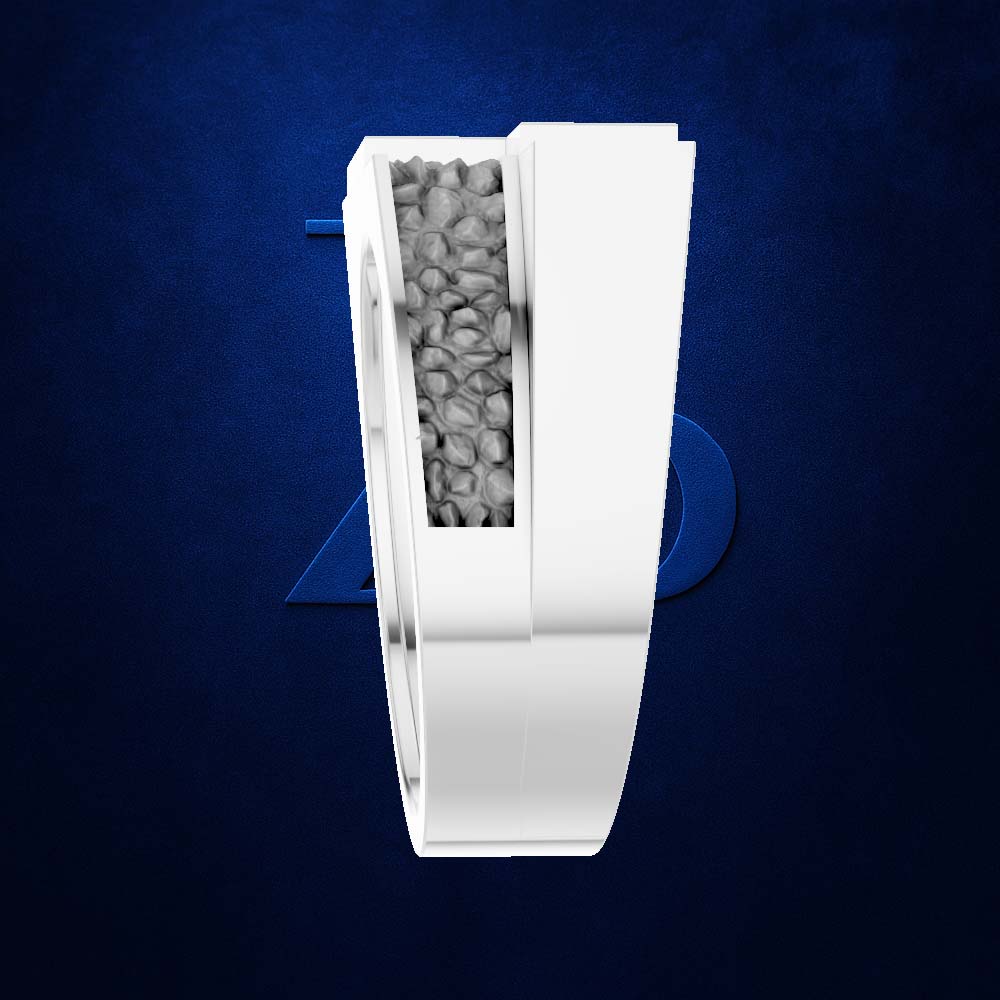 Dual Row Laboratory Grown Diamond Mens Ring
