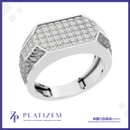Laboratory Grown Diamond Mens Statement Ring