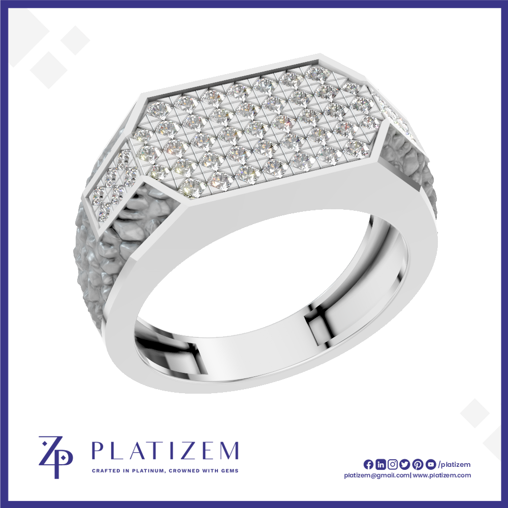 Laboratory Grown Diamond Mens Statement Ring