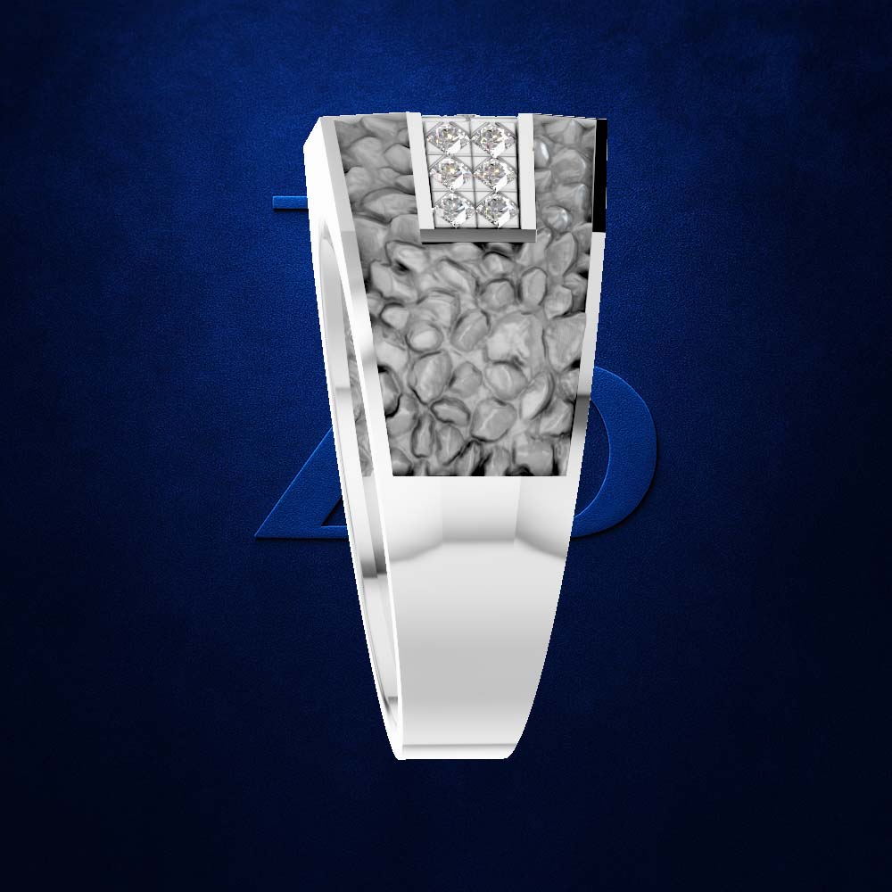 Laboratory Grown Diamond Mens Statement Ring