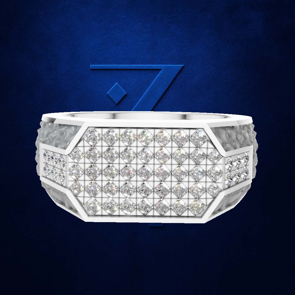 Laboratory Grown Diamond Mens Statement Ring