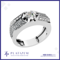 Round Laboratory Grown Diamond Mens Ring