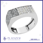 Mens Pave Laboratory Grown Diamond Ring