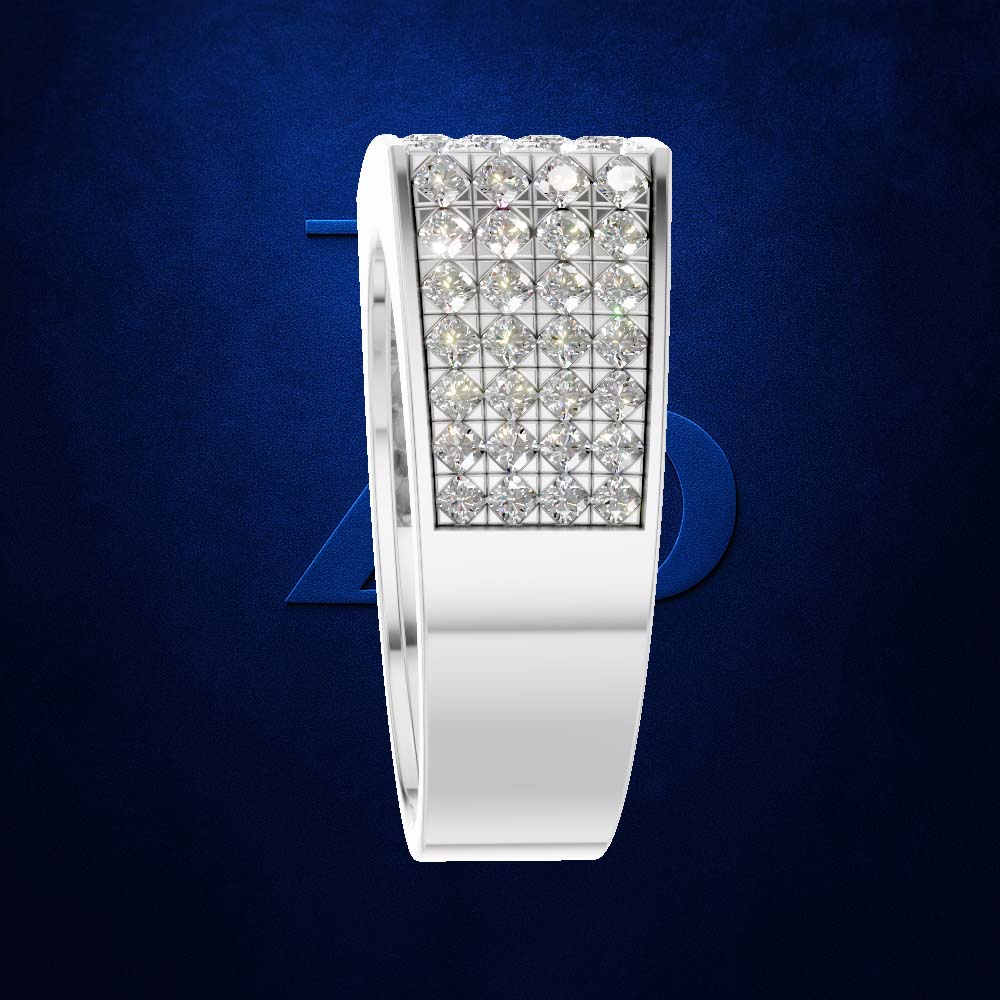 Mens Pave Laboratory Grown Diamond Ring